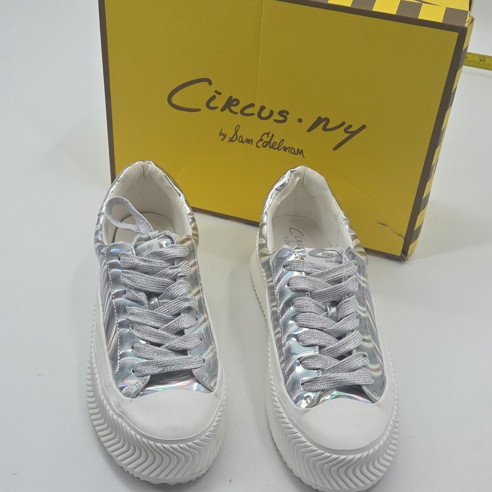 Holographic Women's Platform Sneakers Size 9 - Picture 7 of 16